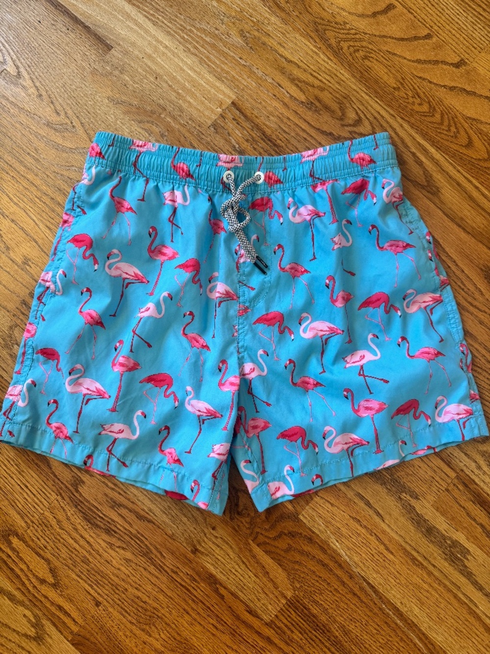 Maamgic Men’s Swim Trunks M Flamingo Mesh Liner Elastic Waist Drawstring